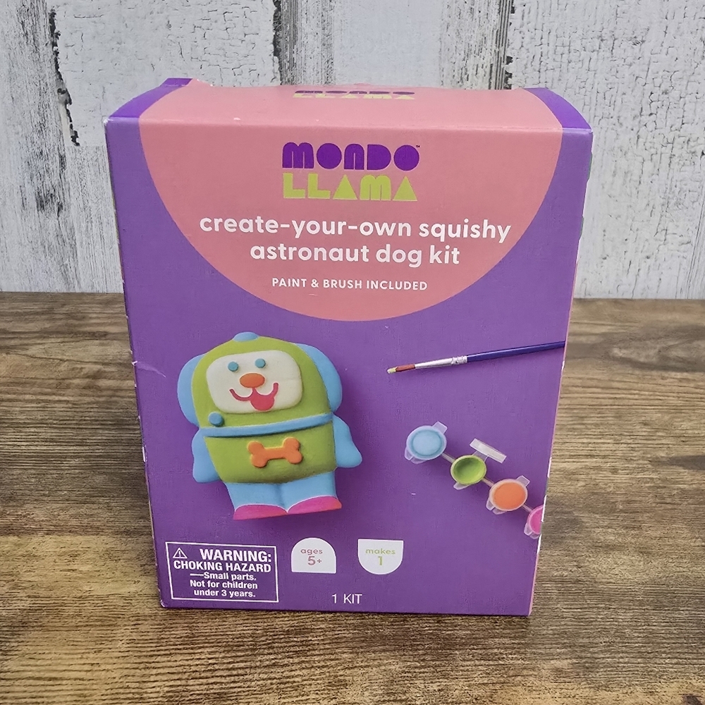 New Open Box Mondo Llama Create-Your-Own Squishy Astronaut Dog Kit